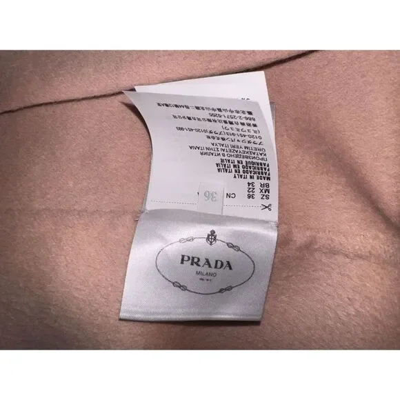Prada Blush Pink Alpaca-Blend Cocoon Coat – Size IT 36